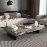 Rectangle coffee table made of light luxury sintered stone with modern design main product image